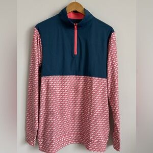 Breakfast Balls Golf Quarter Zip Pullover Mens M NWT Dachshund Print Performance